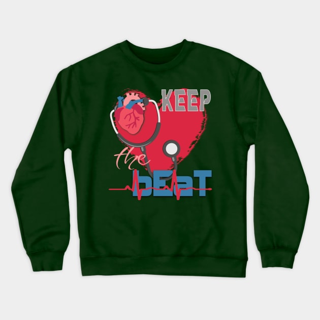 Heart disease awareness month Crewneck Sweatshirt by TeeText